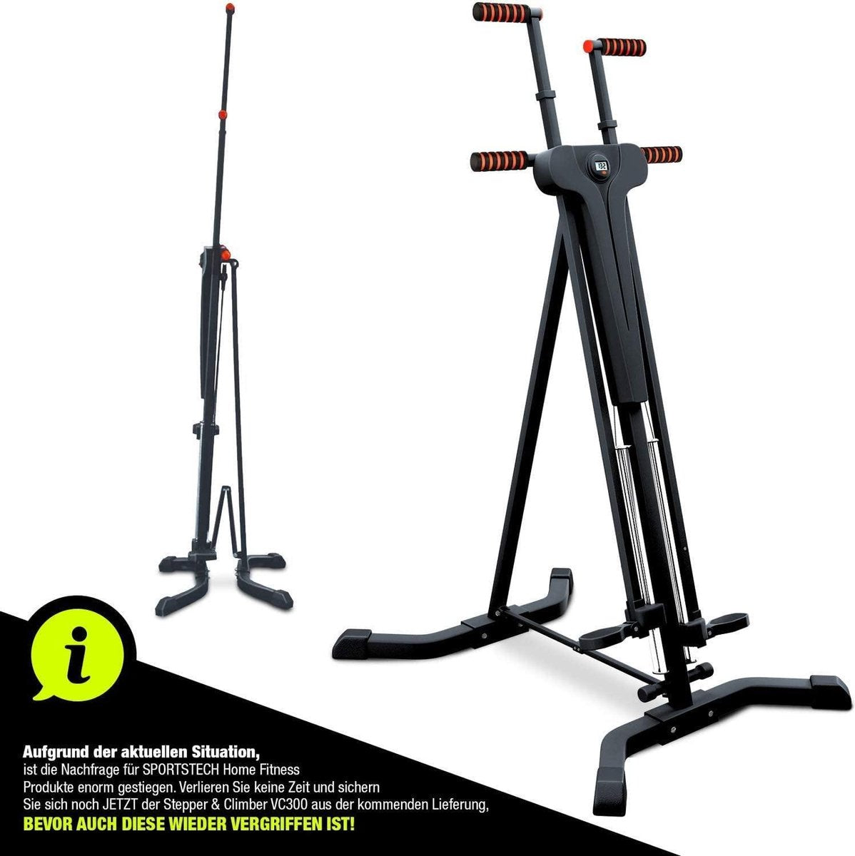 Gutos innovatieve 2in1-stepper en Vertical Climber - verticaal klimmen - klimbewegingen