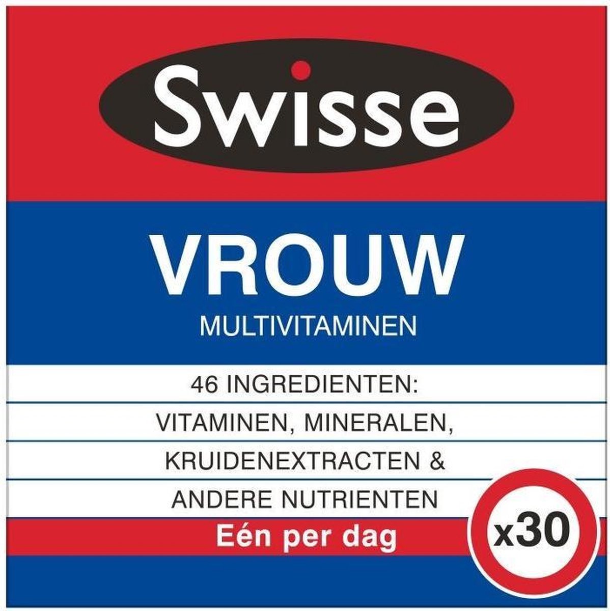 3x Swisse Multivitaminen Vrouw 30 tabletten