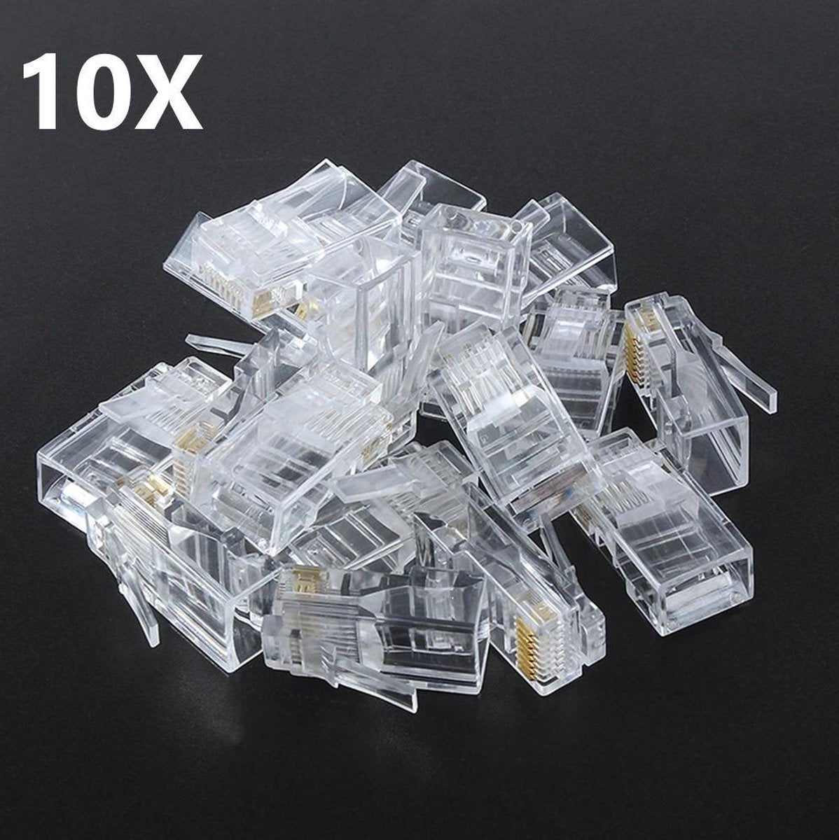 BukkitBow - 10x RJ45 Connector - Stekker voor Netwerk/Internet Kabel