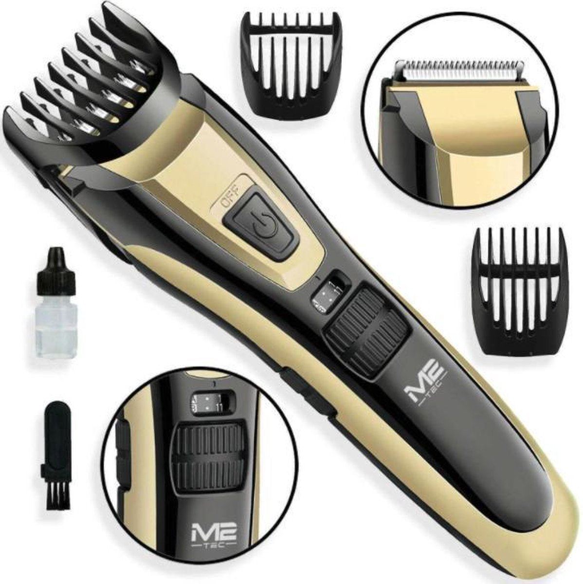 M2 Tec RFC-1306 Haartrimmer Baardscheren Haartrimmer Roestvrij staal met USB-batterij Kleur Rood