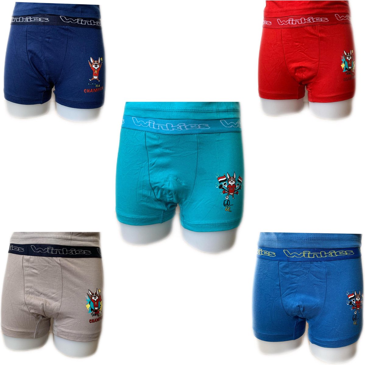 Embrator 5-stuks jongens Boxershort mix GoGo maat 128/134