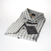 Stones Casual Overhemd – Heren – Olijf / Wit Geblokt - Maat M (39)