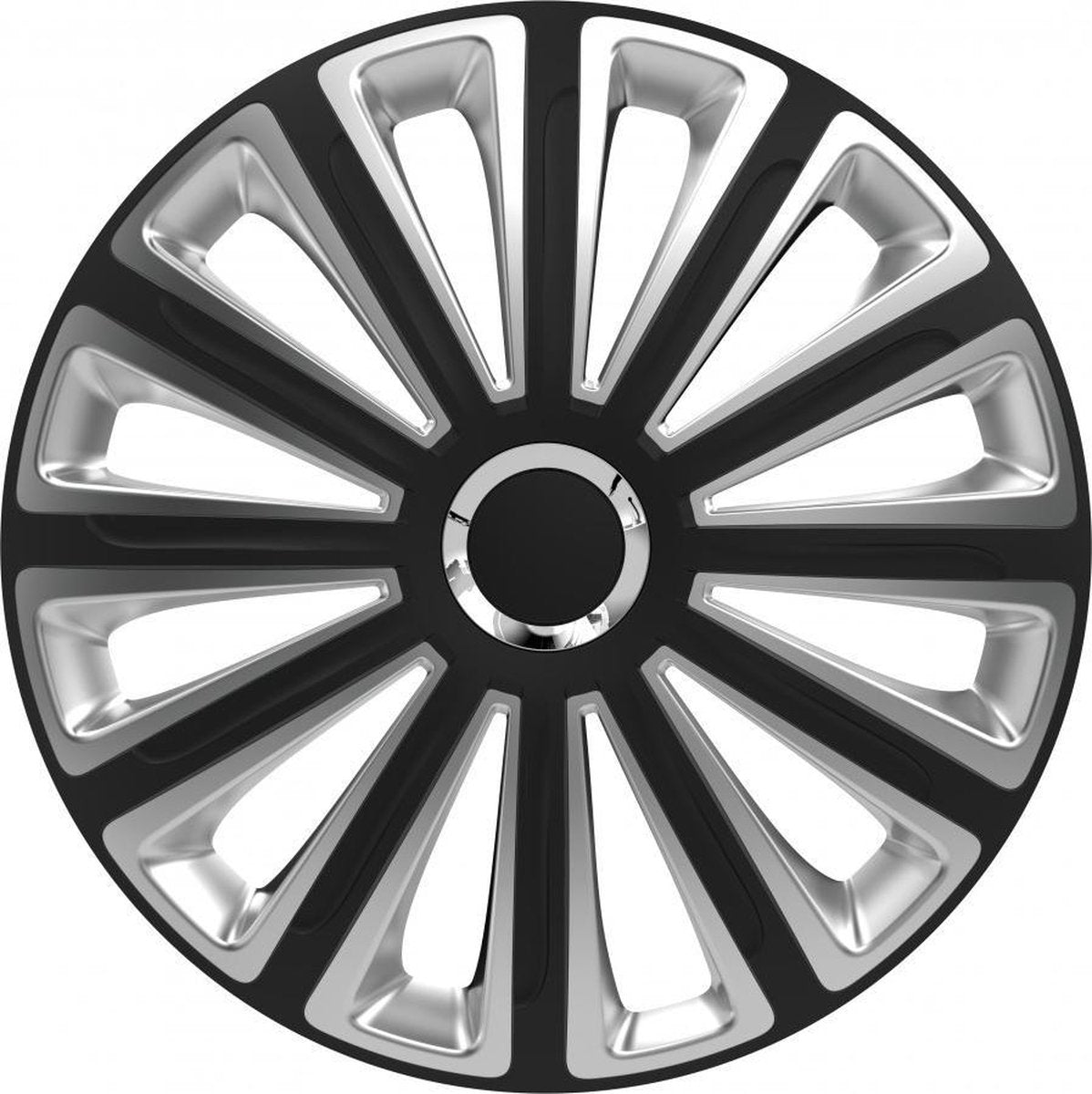 Versaco Trend RC - Wieldoppen - Zwart/Zilver -15 inch - 4 stuks