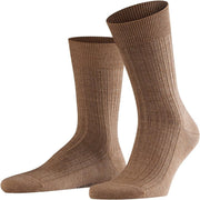FALKE Bristol Pure HerenSok 14415 - Bruin 5410 nutmeg mel Heren - 43-44