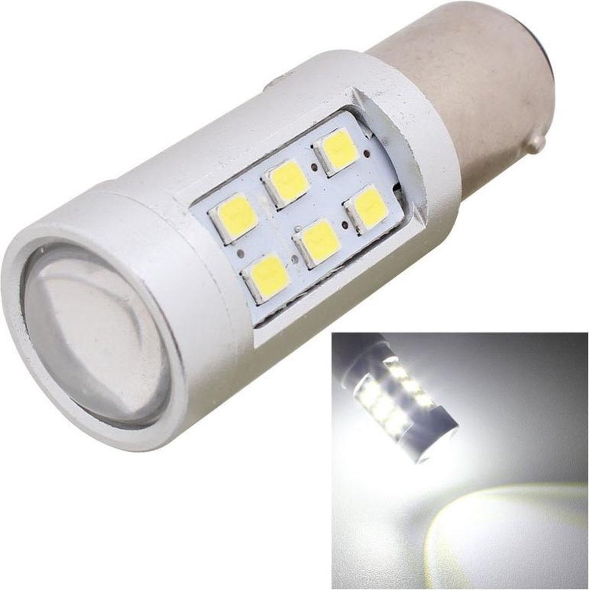2 STKS 1157 / BAY15D 4.2 W 630LM Wit Licht 21 LED 2835 SMD Auto Remlicht Stuurlicht