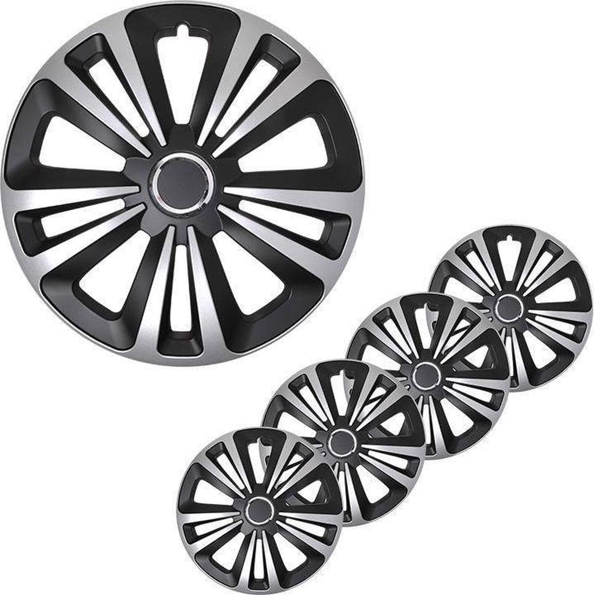 Wieldoppenset-15 inch-Terra zilver/zwart
