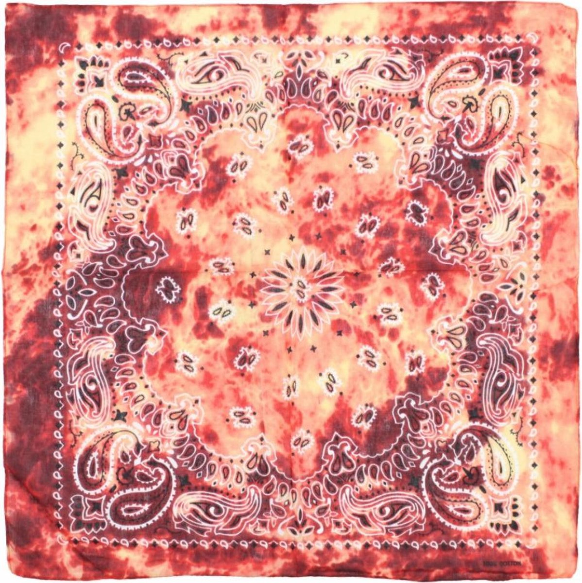 Fako Fashion® - Paisley Bandana - Tie Dye - Acid Wash - Bordeaux Rood
