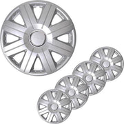 wieldoppen Cosmos 16 inch zilver set van 4
