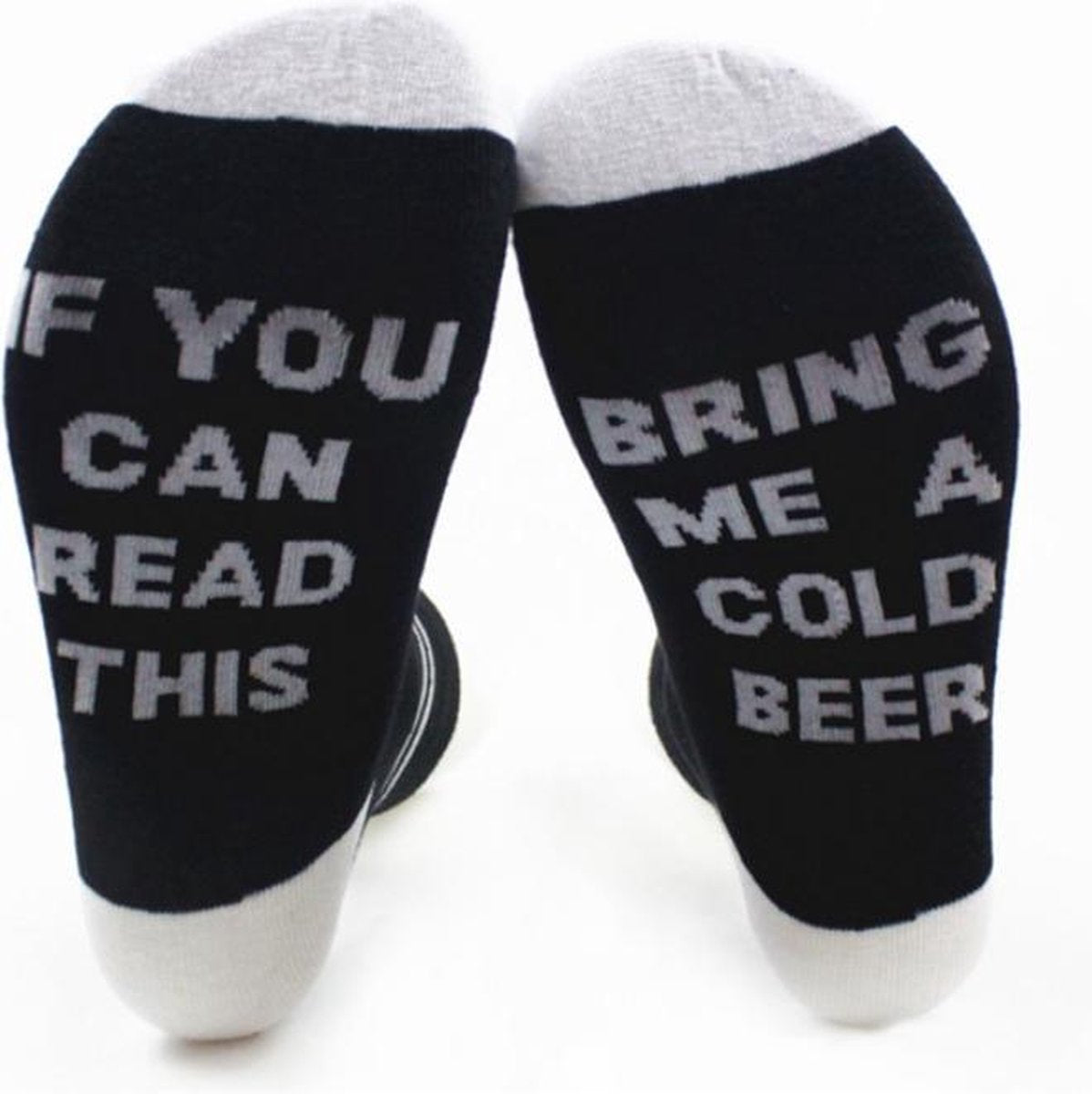 HMerch™ Biersokken - If you can read this bring me a cold beer - Bier Sokken - Grappig - Zwart