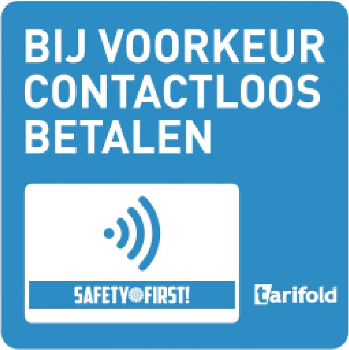 'Contactloos betalen' Sticker