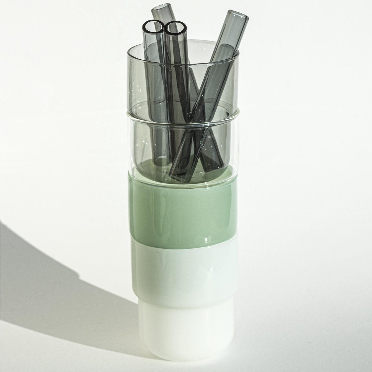 4 borosilicaat stapel glazen 250 ml