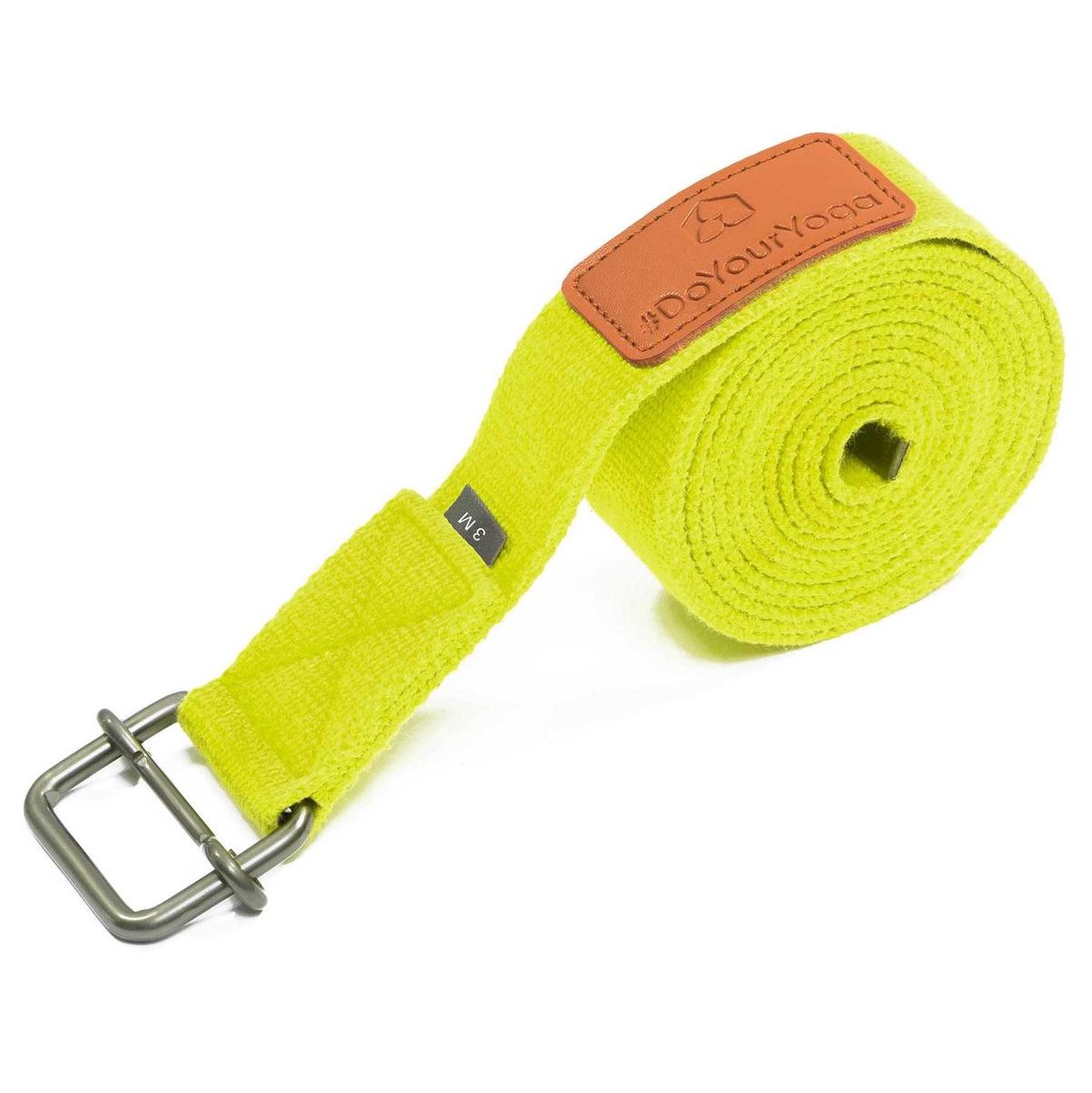 #DoYourYoga - Yogariem - »Yaro« - 100% katoen met plastic sluiting - 250 cm - Lichtgroen