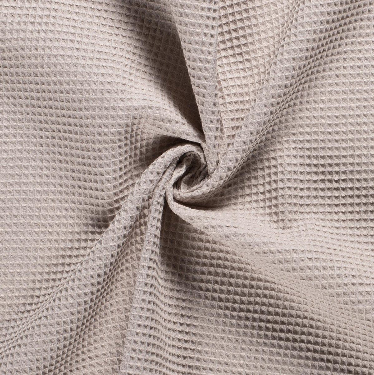 Glim® Wafelstof - Wafelkatoen - Badstof - 100% katoen - Wafeldoek - 100x147cm - Stof per meter - Beige