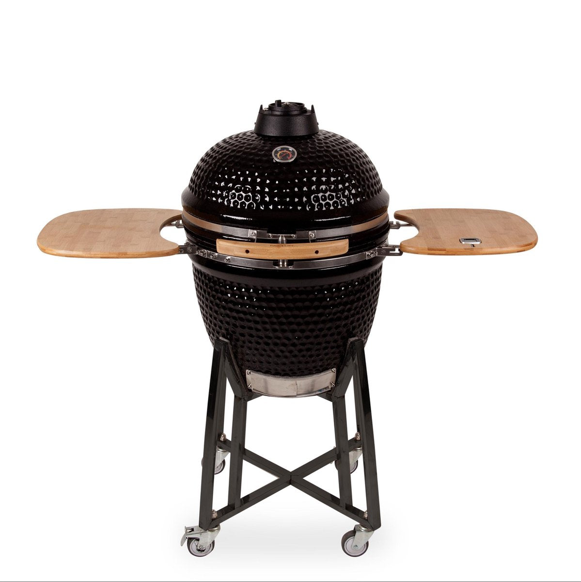 Patton Kamado Grill Houtskoolbarbecue - 21" - Grilloppervlak Ø 47 cm - Met Smart Thermometer - Zwart