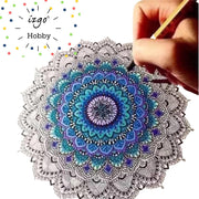 Dotting Tools - Dot Painting - 22 delig Mandala Dotting Starter Set - Groot formaat 20 cm Sjablonen - Stencils - Schilderen