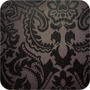 MixMamas Vierkant Tafelkleed Gecoat Jacquard - 180 cm - Barok - Zwart