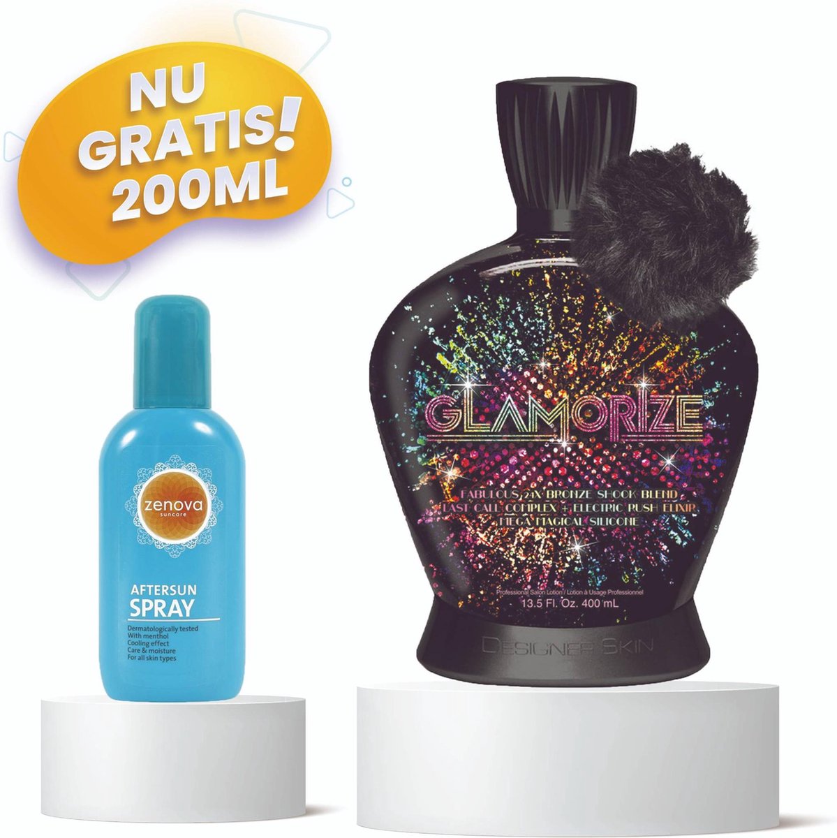 Designer Skin ® Glamorize - Zonnebank - Zonnebankcreme - Zonnebank creme - Bronzer - Gelaatsbruiner - 400 ML