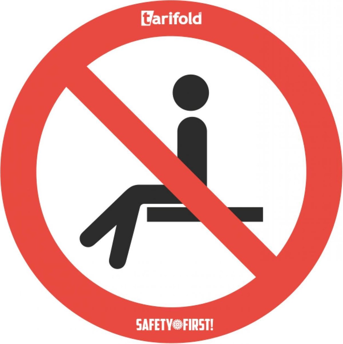 Sticker 'Verboden plaats te nemen'