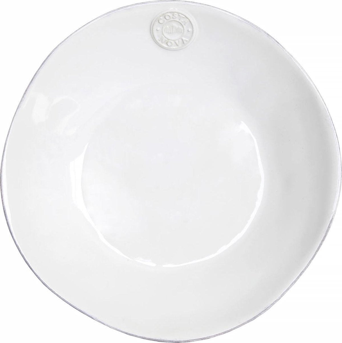 Costa Nova - servies - diep bord Nova wit - aardewerk - set van 6 - 25