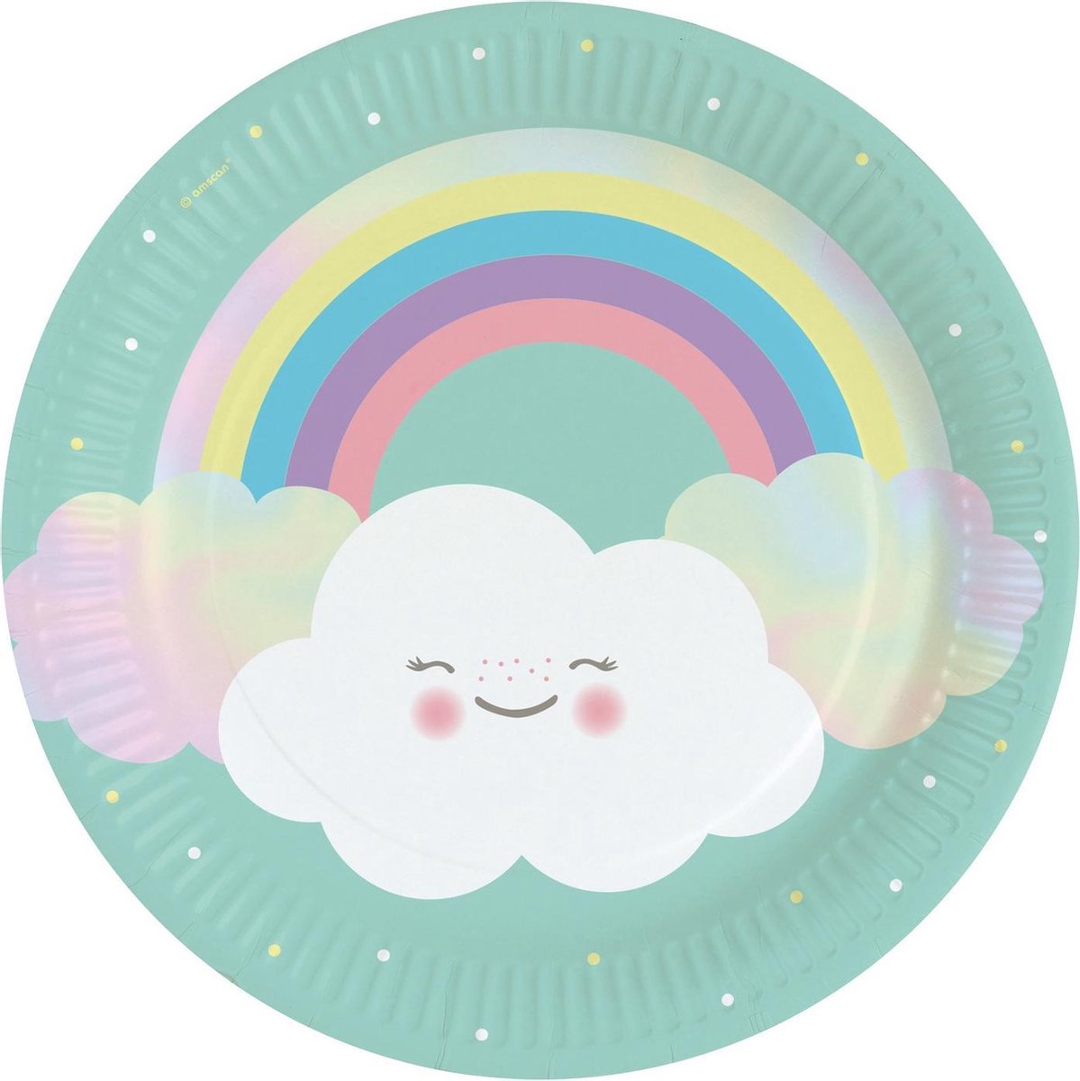Amscan Bordjes Regenboog & Wolk 22
