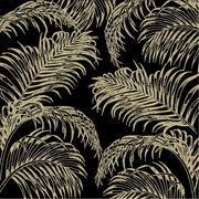 J-Line Pak 20 Servetten Palm Bladen Papier Zwart/Goud Small