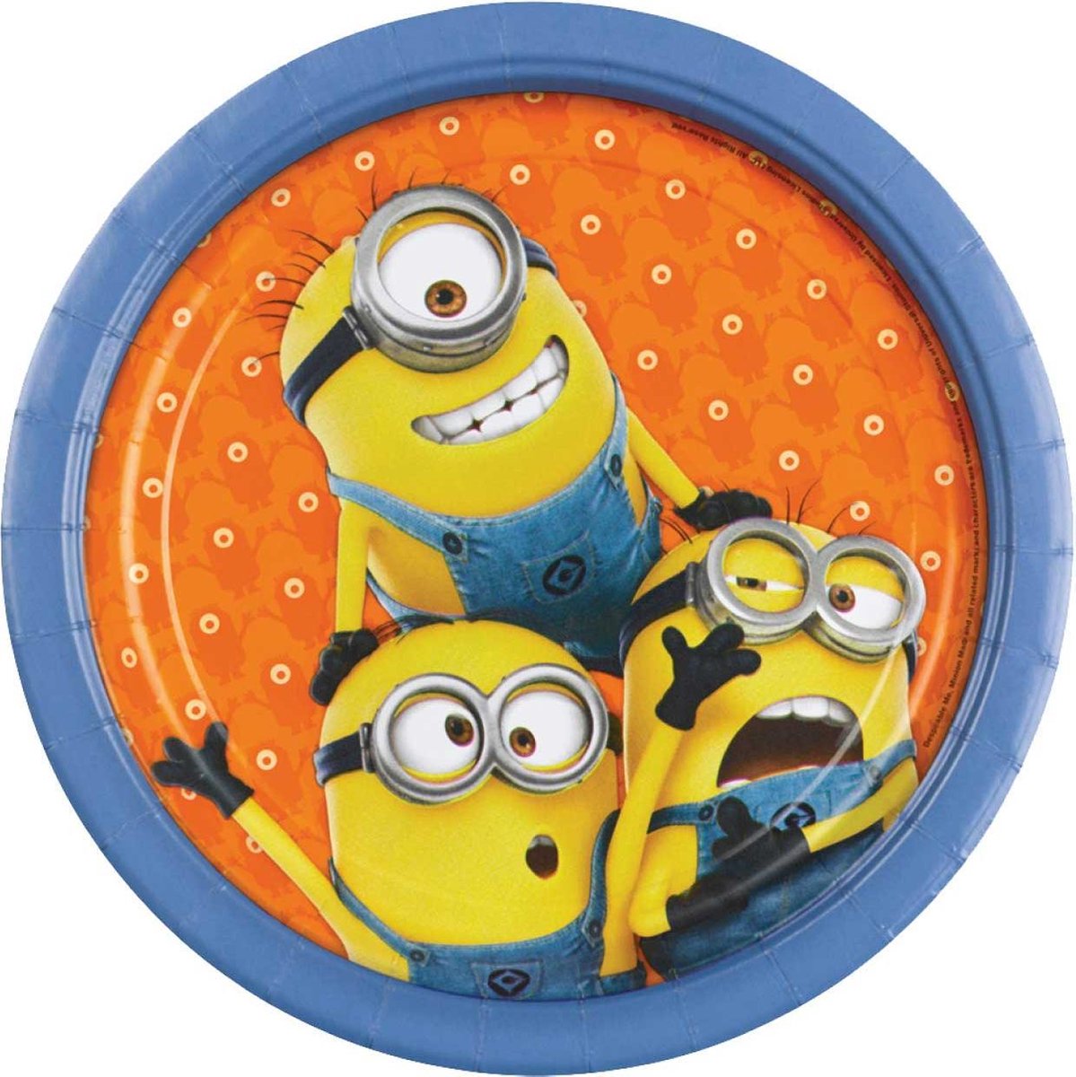 Minions-Kartonnen-wegwerp-borden-oranje - Maat One-size