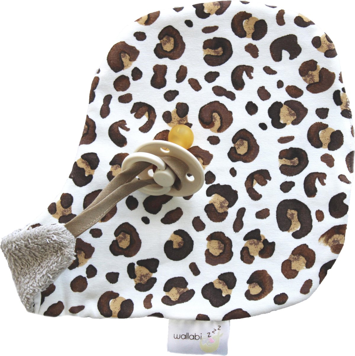 Wallabiezzz - Speendoekje - Knuffeldoekje - Panter - Leopard Bruin