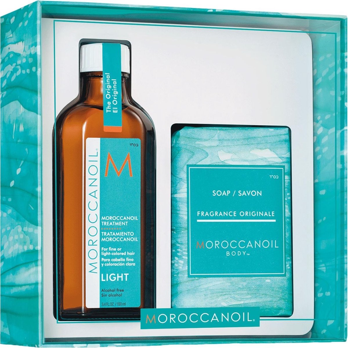 Moroccanoil - Cleanse & Style Duo - Light (Moroccanoil Light Treatment 100 ml + Soap)