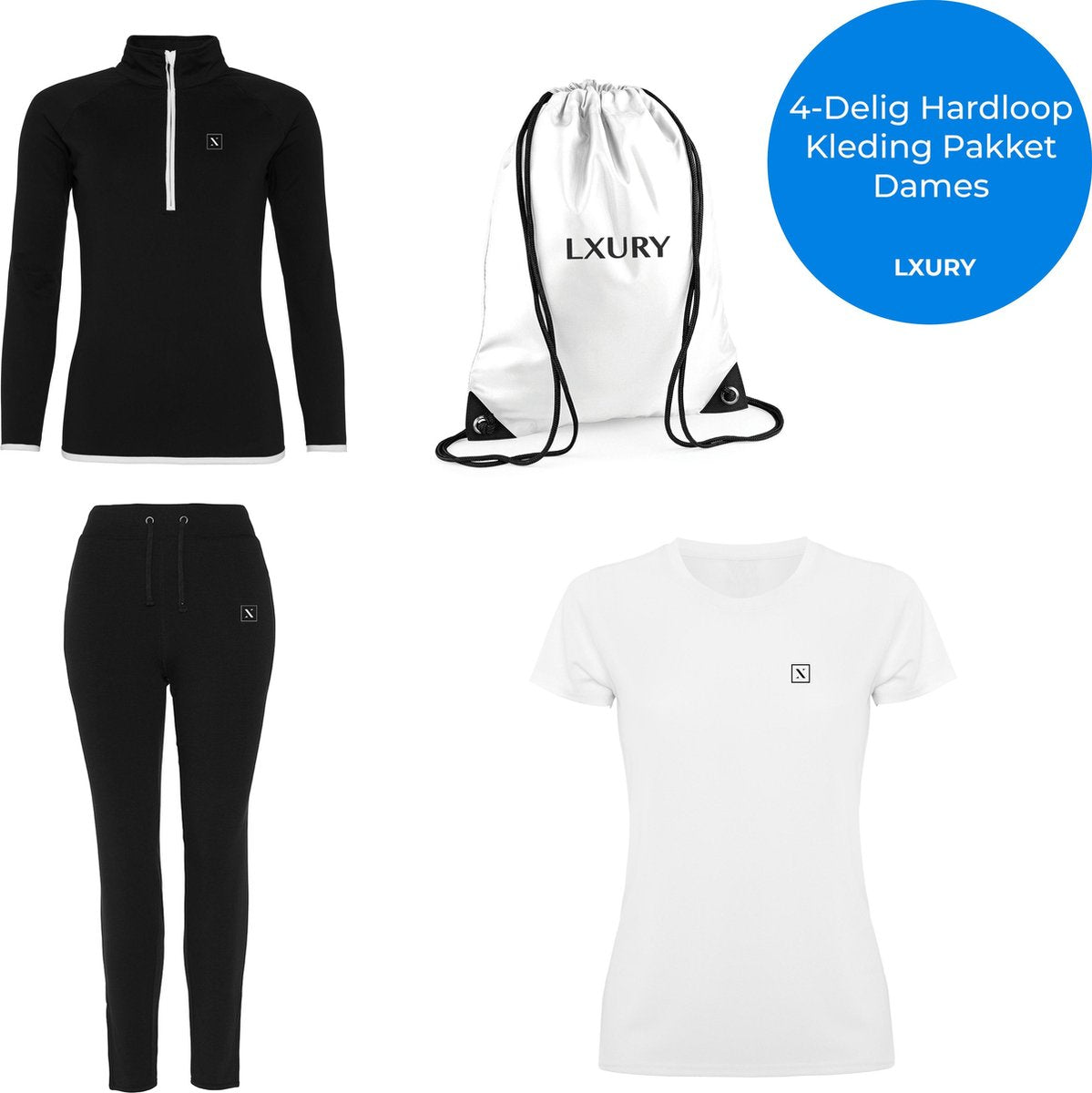 LXURY Dames Hardloop Kleding Pakket - Maat S - Sportkleding - 4 Delig
