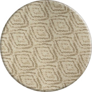 MixMamas Rond Tafelkleed Gecoat - Ø 160 cm - Grote etnische ruit - Zand