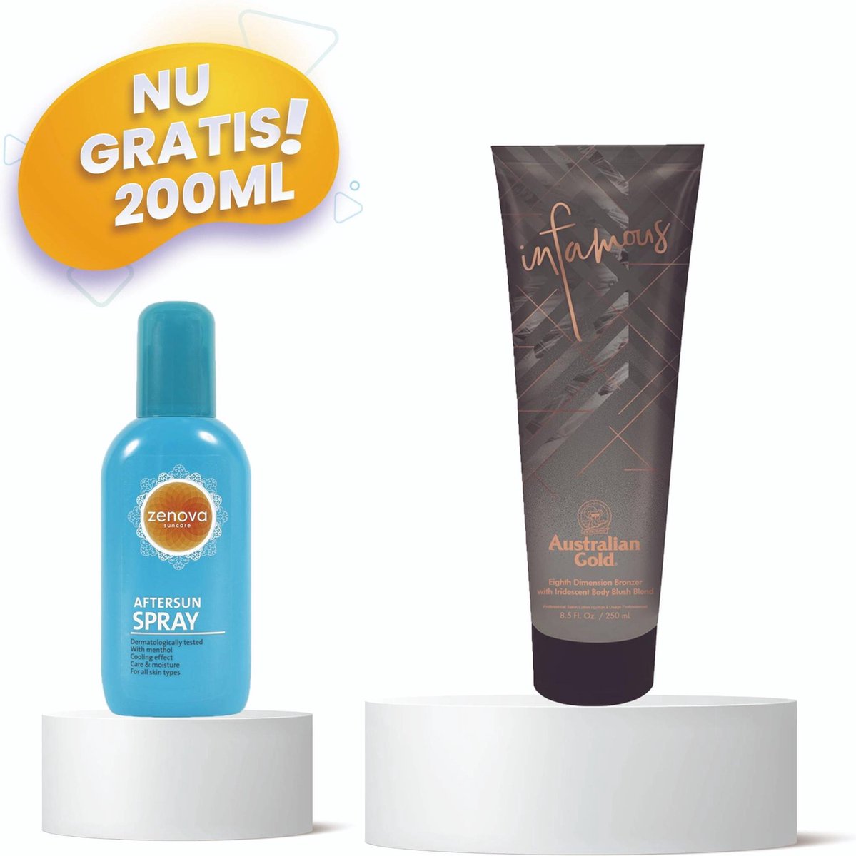 Australian Gold ® Infamous  - Zonnebank - Zonnebankcreme - Zonnebank creme - Bronzer - Gelaatsbruiner - 250 ML