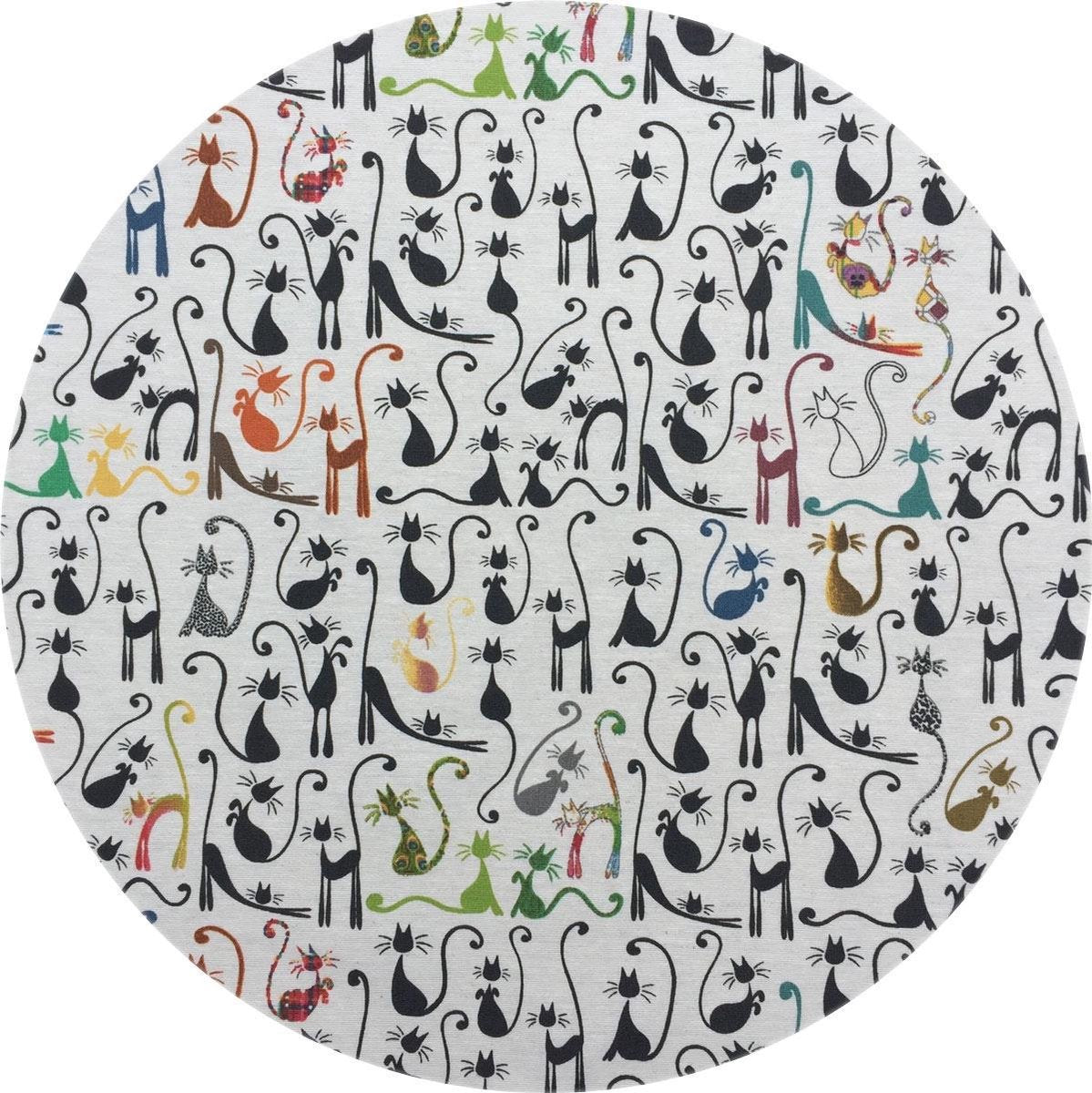 MixMamas Rond Tafelkleed Gecoat - Ø 160 cm - Katten