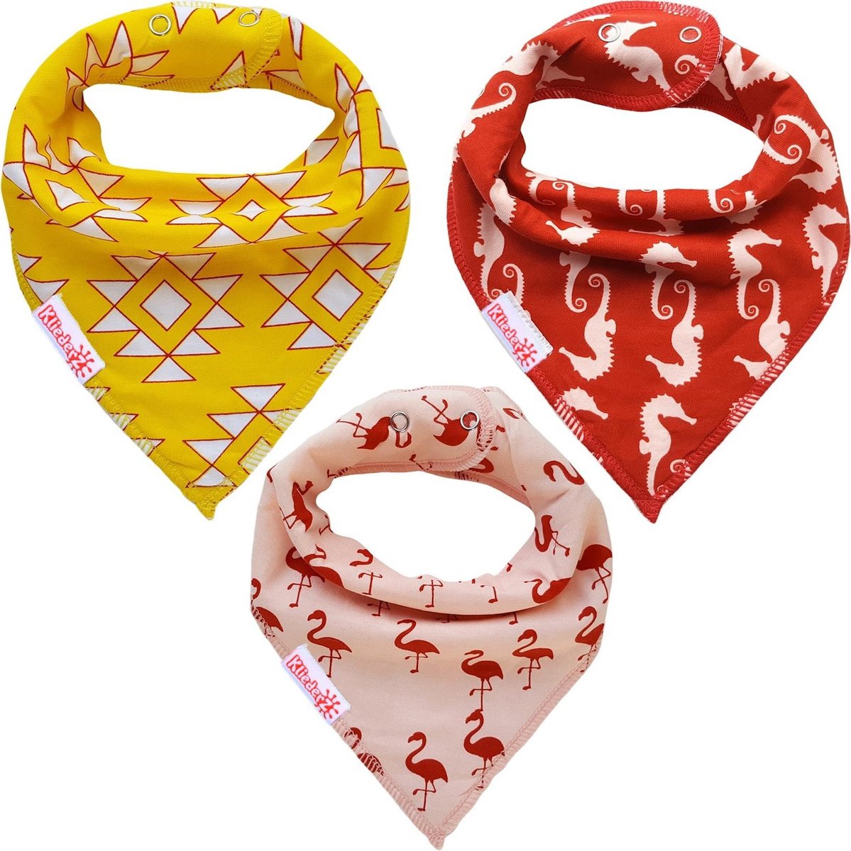 Slabbetjes baby meisje | Bandana kwijlslab | 3 stuks slabbers BB01a