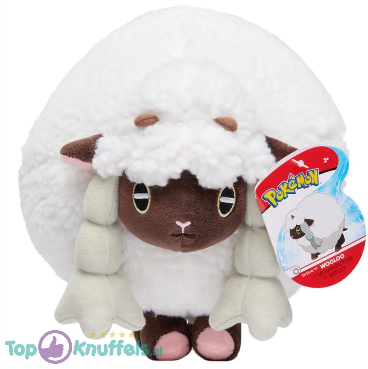 Pokémon Wooloo Pluche Knuffel 23 cm + Charizard Sticker! | Poké-Mon Peluche Plush Toy | Speelgoed knuffelpop knuffel dier voor kinderen | Wicked Cool Toys Merchandise | Eevee Umbreon Bulbasaur Charmander Squirtle