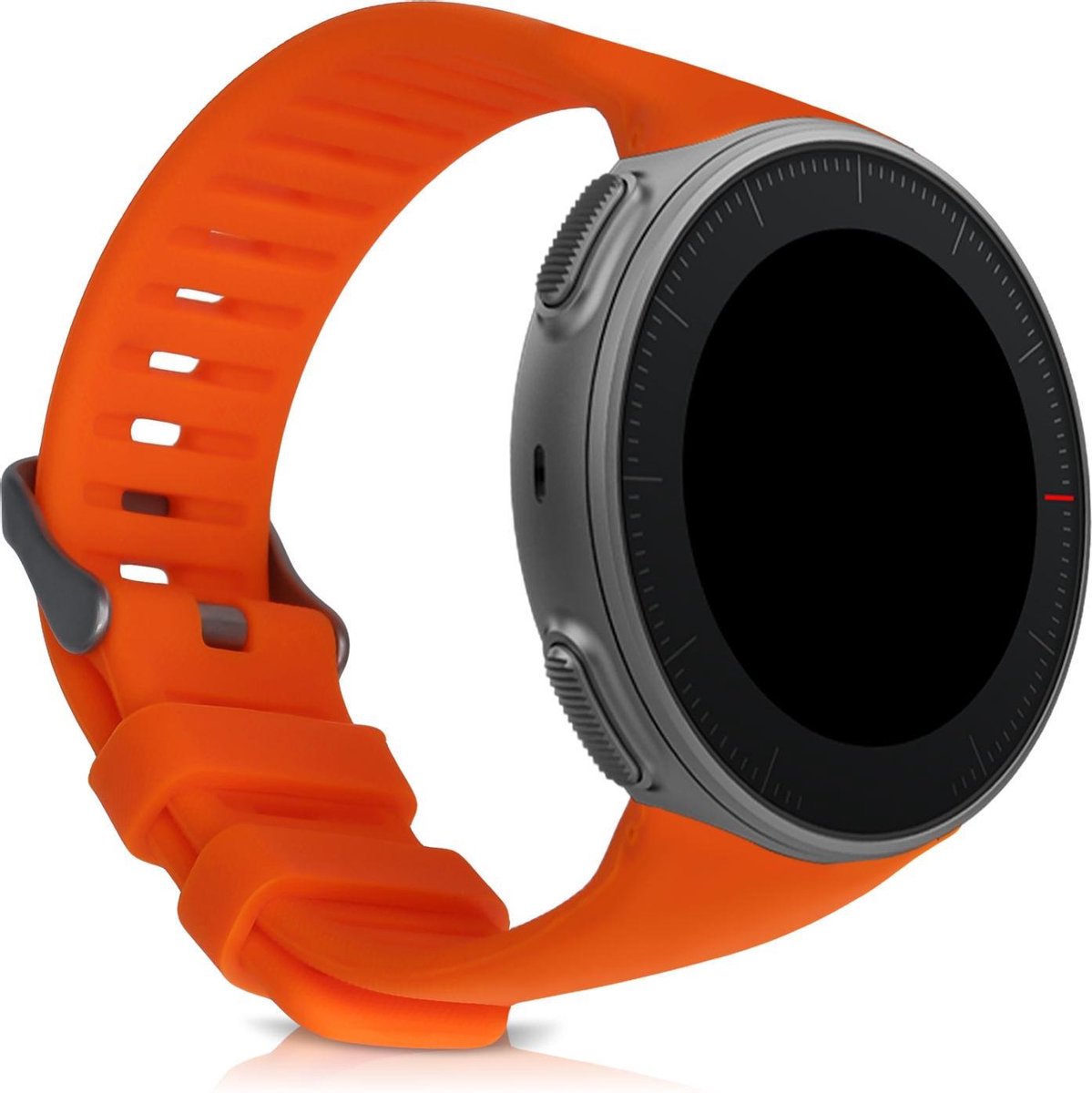 kwmobile horlogeband voor Polar Vantage V - siliconen armband voor fitnesstracker - oranje