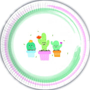 Procos Kartonnen Feestborden Cactus 23 Cm 8 Stuks