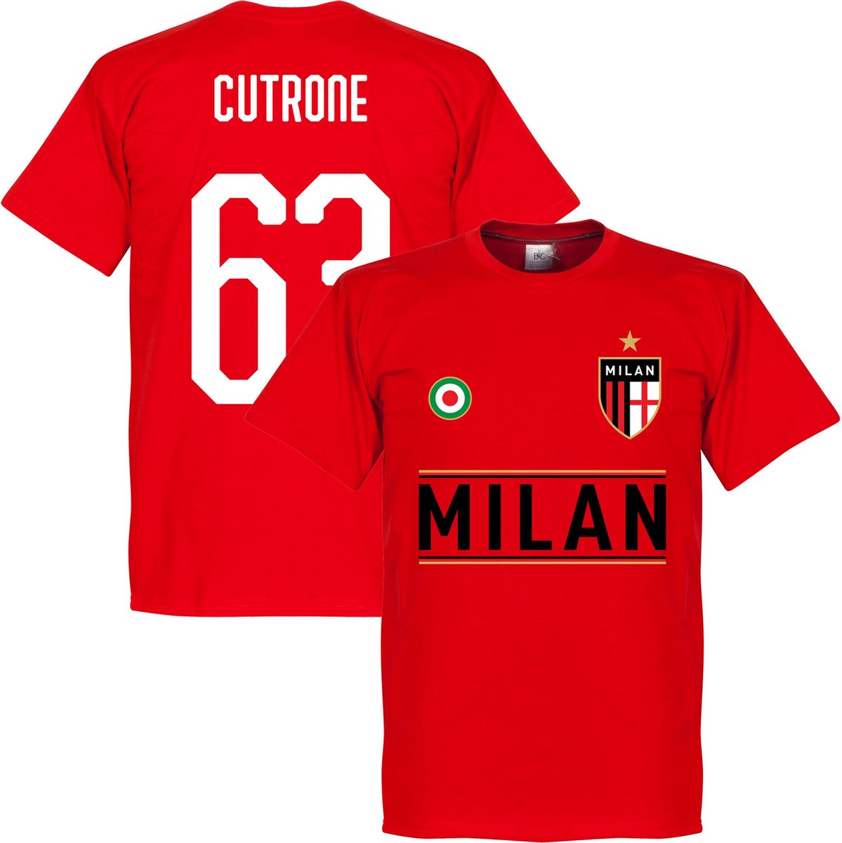 AC Milan Cutrone 63 Team T-Shirt - Rood - M