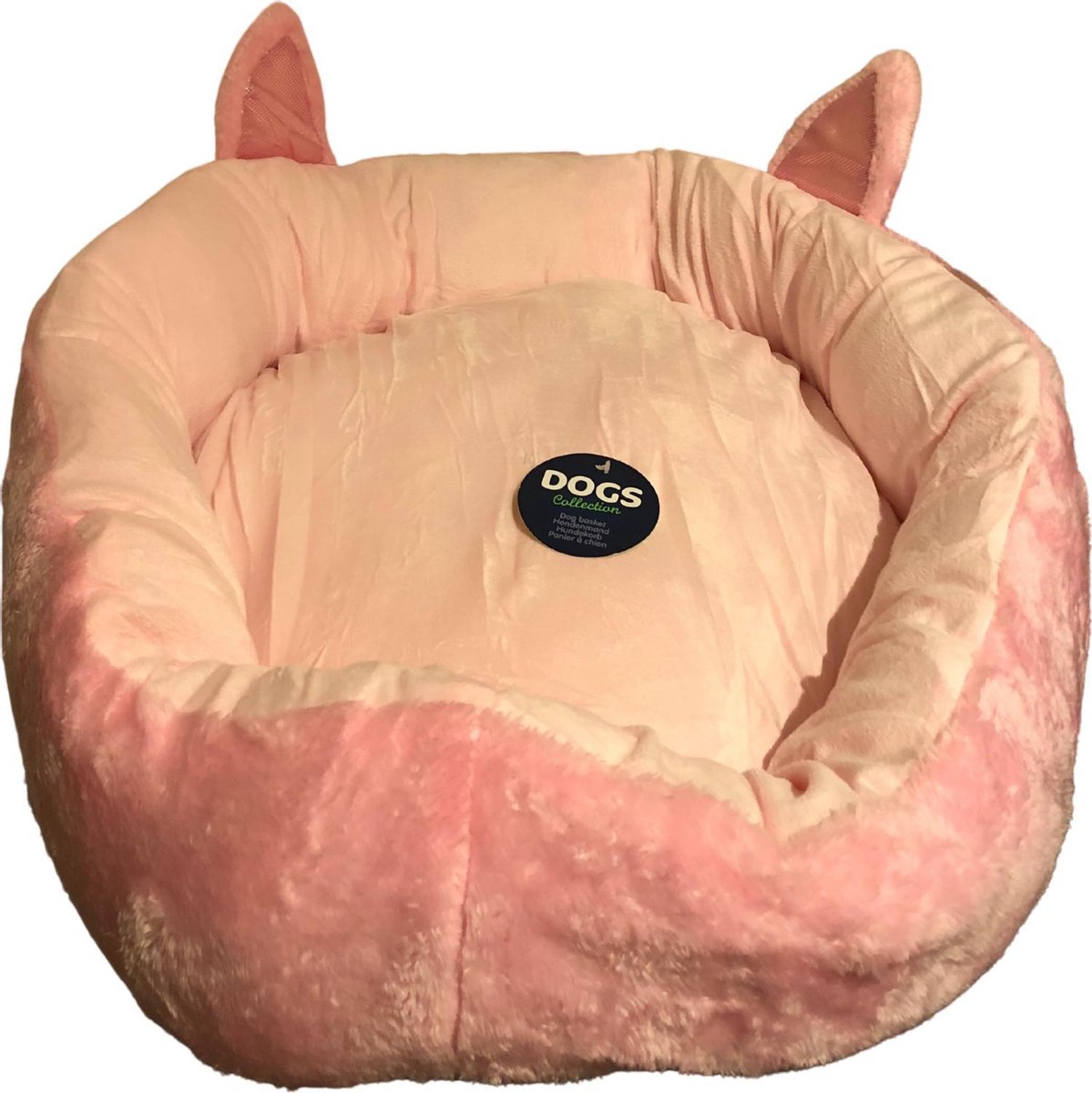 Dierenmand rond roze DIA56xH16CM - hondenkussen - katten kussen - dierenbed - mand - hondenmand - kattenmand - zacht - puppy - kitten