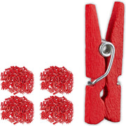 relaxdays 576x mini knijpers - houten knijpers - knijpertjes - wasknijpers - rood