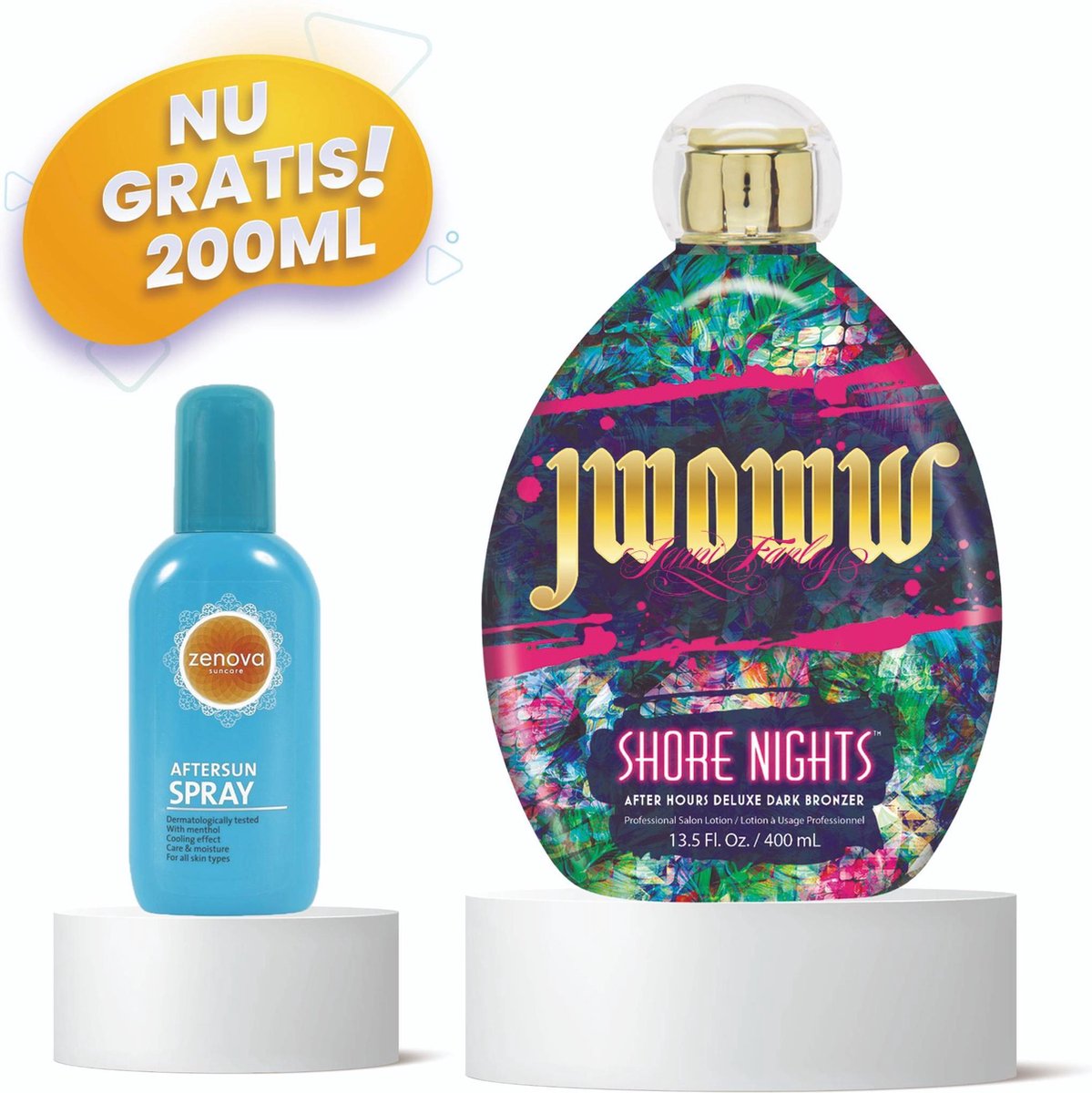 JWOWW Shore ® Nights - Zonnebank - Zonnebankcreme - Zonnebank creme - Bronzer - Gelaatsbruiner - 400 ML