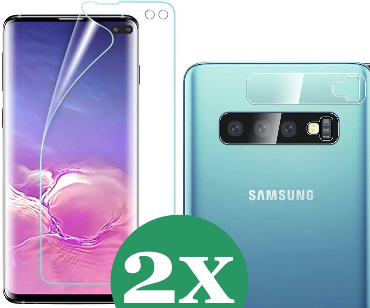 Samsung S10 Plus Screenprotector - Samsung Galaxy S10 Plus Screen Protector en Samsung S10 Plus Screenprotector Camera - 2 Stuks