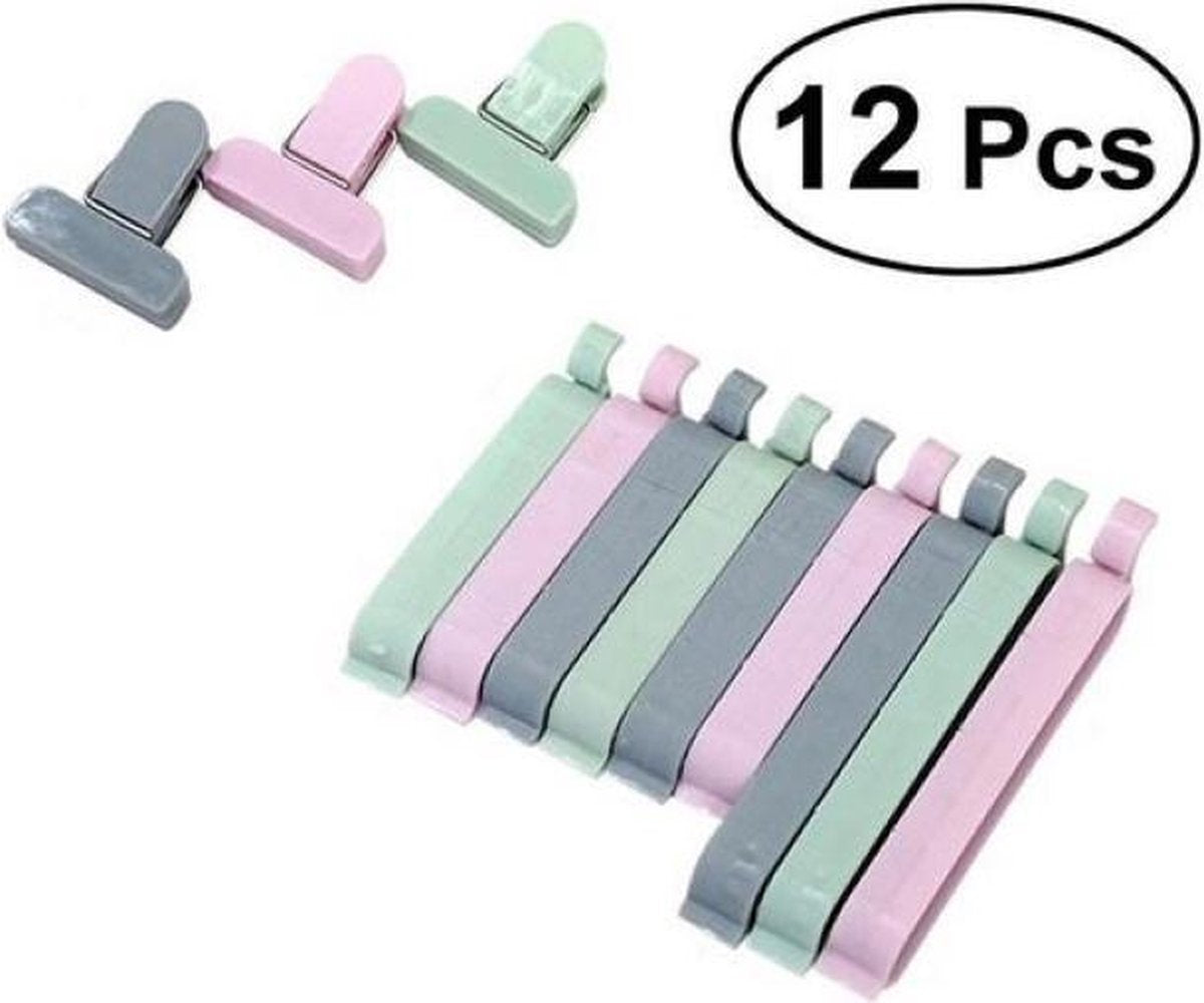 12 stuks vershoud clips / sluitingen plastic zakken / chipszakken ®Pippashop