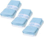 Soft Touch | 6 stuks Badstof Spuugdoeken | Blauw + Wit | 28 x 28 cm