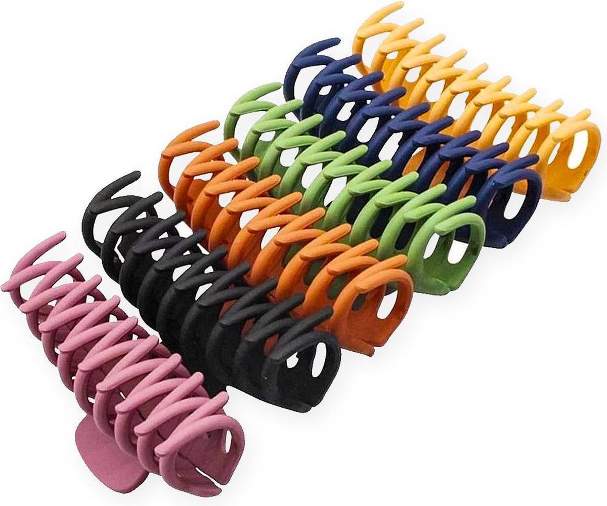 Haarclips Premium - 6 Stuks - Pastelkleuren - Haarklem - Haarklemmen Dames - Bananenklem - Haarspeld - Haarklauw - Haarklem Groot - Haarclip - Haarclip Groot - Haarspelden Dames