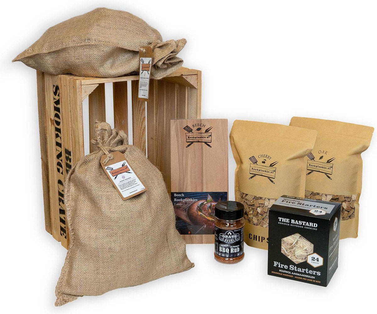 BBQ Smoking Crate | Kadopakket | Rookhout