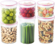 Lock&Lock Twist Vershoudbakjes | Voorraadbussen | Bewaardozen voedsel – Set van 6 stuks – Rond