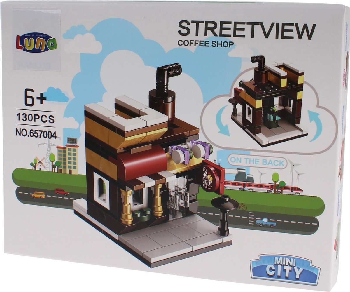Luna Mini City Streetview Coffee Shop Bouwset 130-delig (657004)