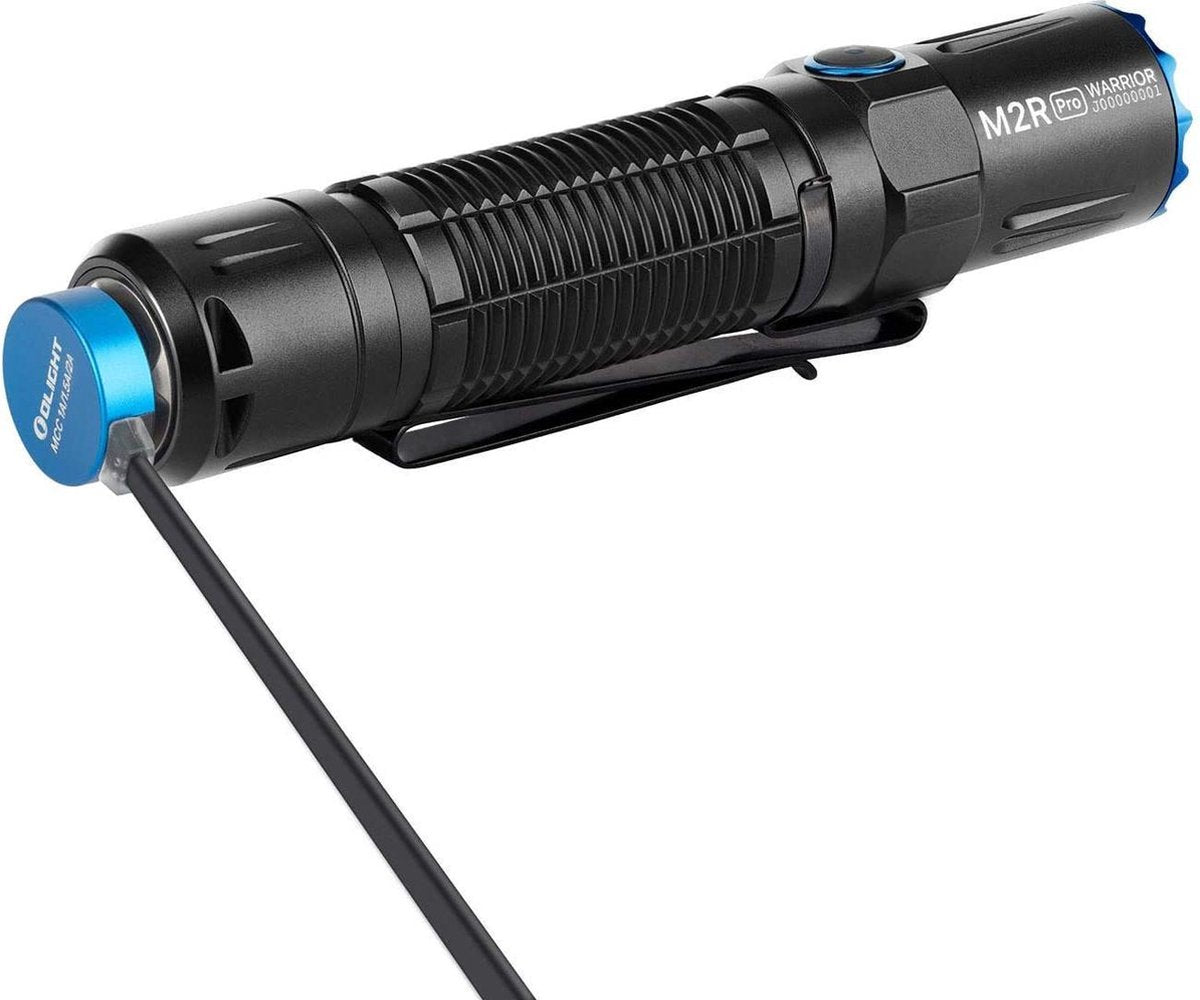 Olight - M2R pro warrior  tactische zaklamp - neutraal wit - LED USB magnetische oplaadbare dubbele schakelaar - met TIR lens -  5000 mAh met 21700 batterij -  IPX8 waterdicht -1