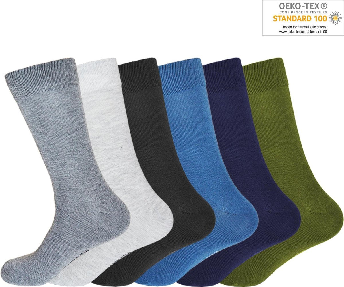 GIANVAGLIA Heren Sokken Effen 12-pack - Maat 39-42