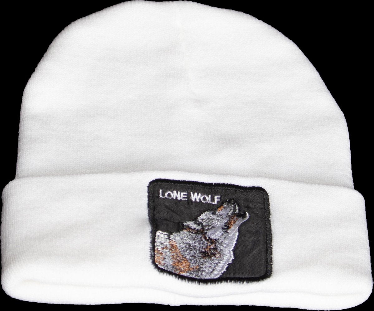 heren mutsen volwassenen | heren wintermuts | Damesmutsen | Wit | LONEWOLF